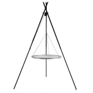 Cook King âTIPIâ 210 cm trefod med 70 cm grillrist i rustfrit stål